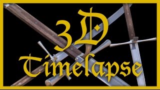 Kriegsmesser - 3D Game-ready Sword - Timelapse