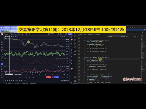 交易策略学习第11期：2023年12月GBPJPY 100k到142k，巴铁兄弟写错了代码，结果得到启发，只作一个方向更佳