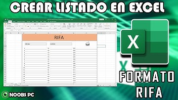 COMO CREAR UN LISTADO DE RIFA EN EXCEL /#EXCEL /#FORMATOSEXCEL /#NOOBSPC