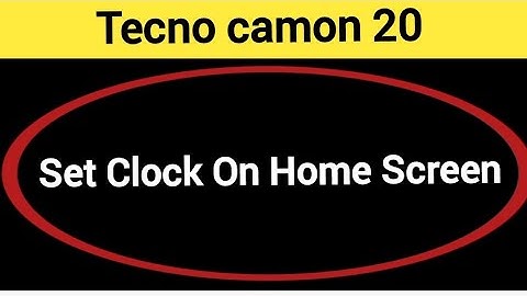 How to set clock on home screen, Tecno camon 20 me time set kaise karen