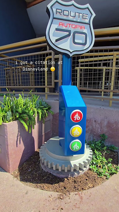 Tomorrowland MagicBand station has been updated to issue Autopia citations #Disneyland70