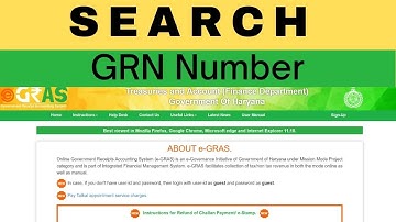 GRN Number Find || Find lost GRN Number e grass