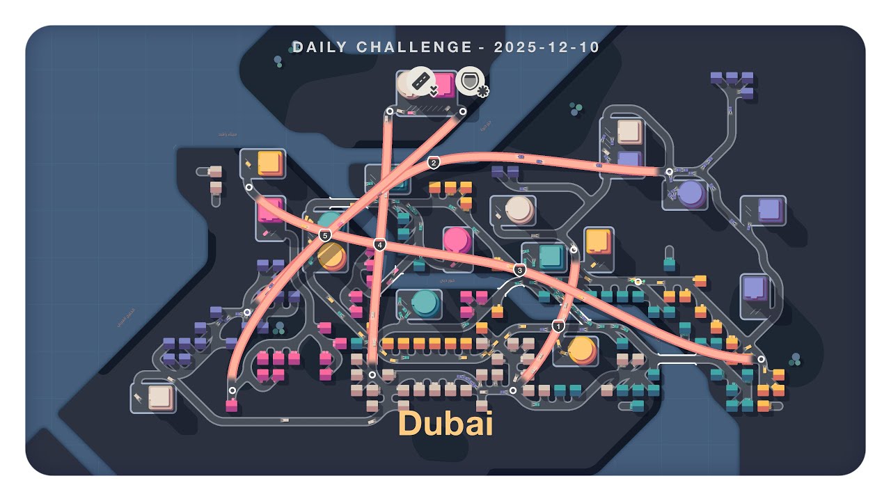 mini motorways (daily challenge 2025 12 10) [no commentary gameplay]
