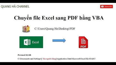 Chuyển Excel sang PDF bằng VBA