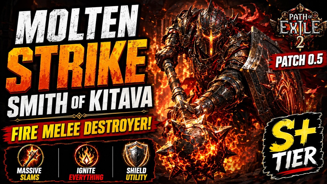 MOLTEN STRIKE SMITH OF KITAVA BUILD GUIDE | PATH OF EXILE 2 PATCH 0.5