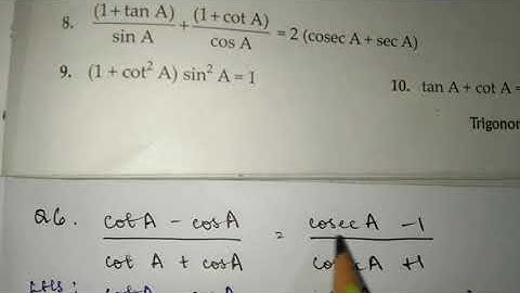 MBSE Class 9: Trig. Identities Video 4 ( Ex 19, Q6) | English and Mizo