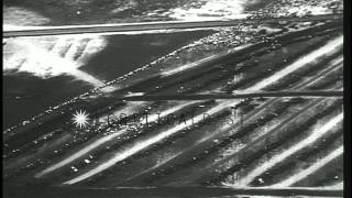 United States Navy airship Akron takes off and in flight during a trial in Akron,...HD Stock Footage