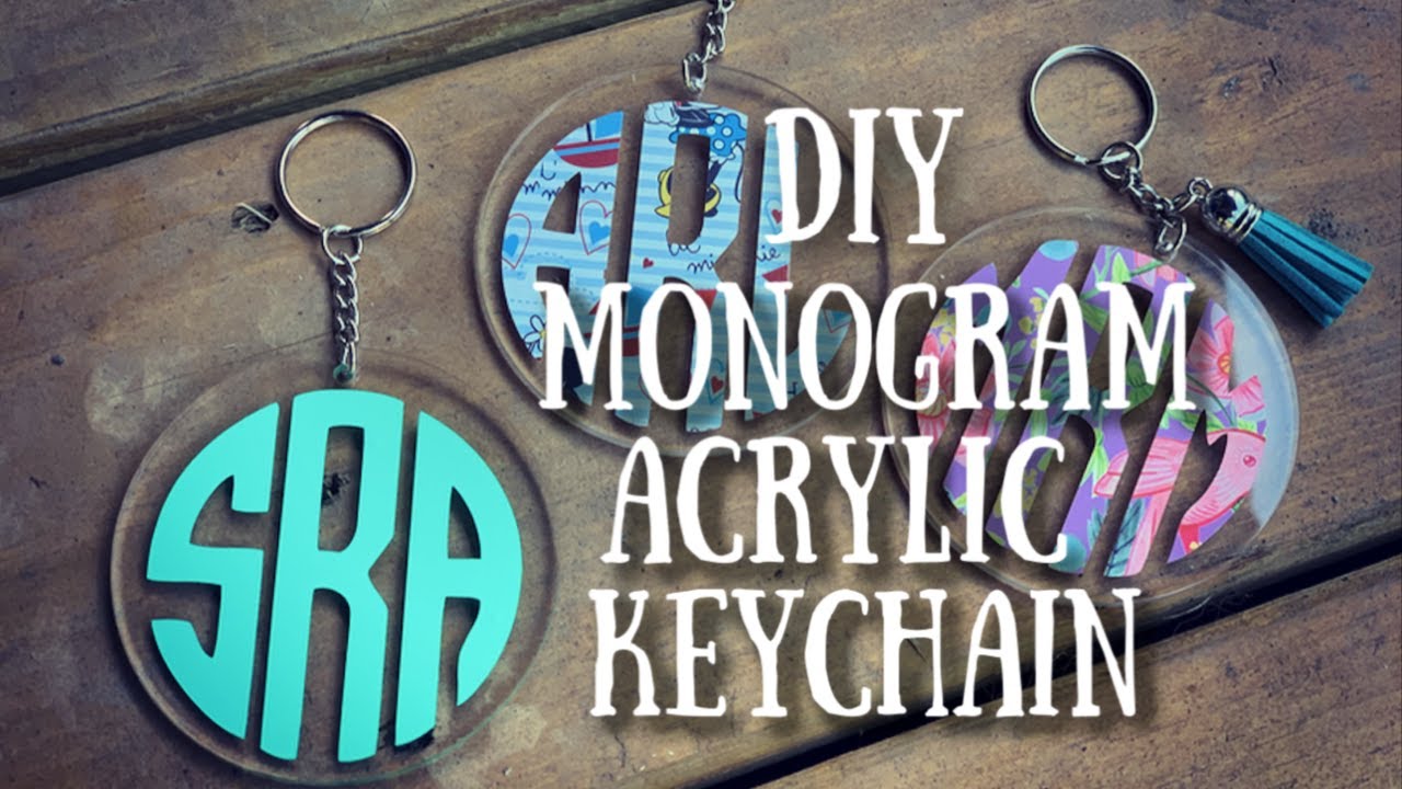 Monogrammed Acrylic Key Chain