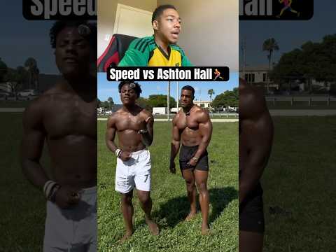 iShowSpeed vs Ashton Hall 🏃♂️⚡️ #speed #ishowspeed #race #shorts