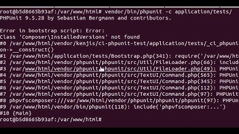 How to fix kenjis ci-phpunit-test error in Codeigniter 3 - Composer\InstalledVersions not found