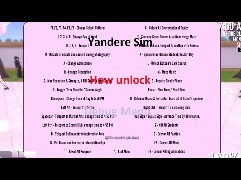 Yandere sim debug