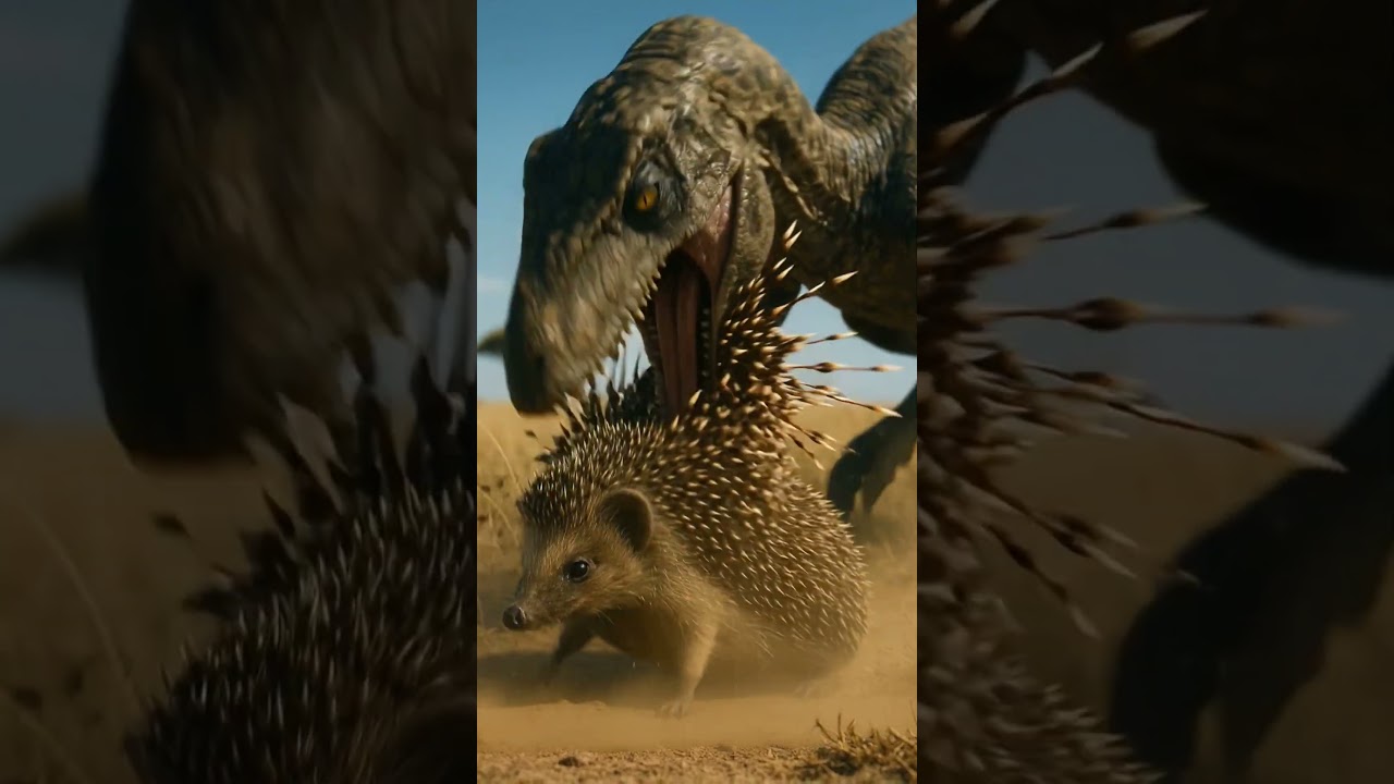 Hedgehog’s Revenge 🦔🔥 – Not the Snack You Expected, Dino!