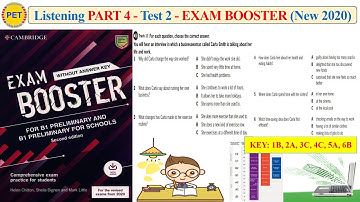 EXAM BOOSTER - Listening Part 4 Test 2 (2020 + Transcript + Key)