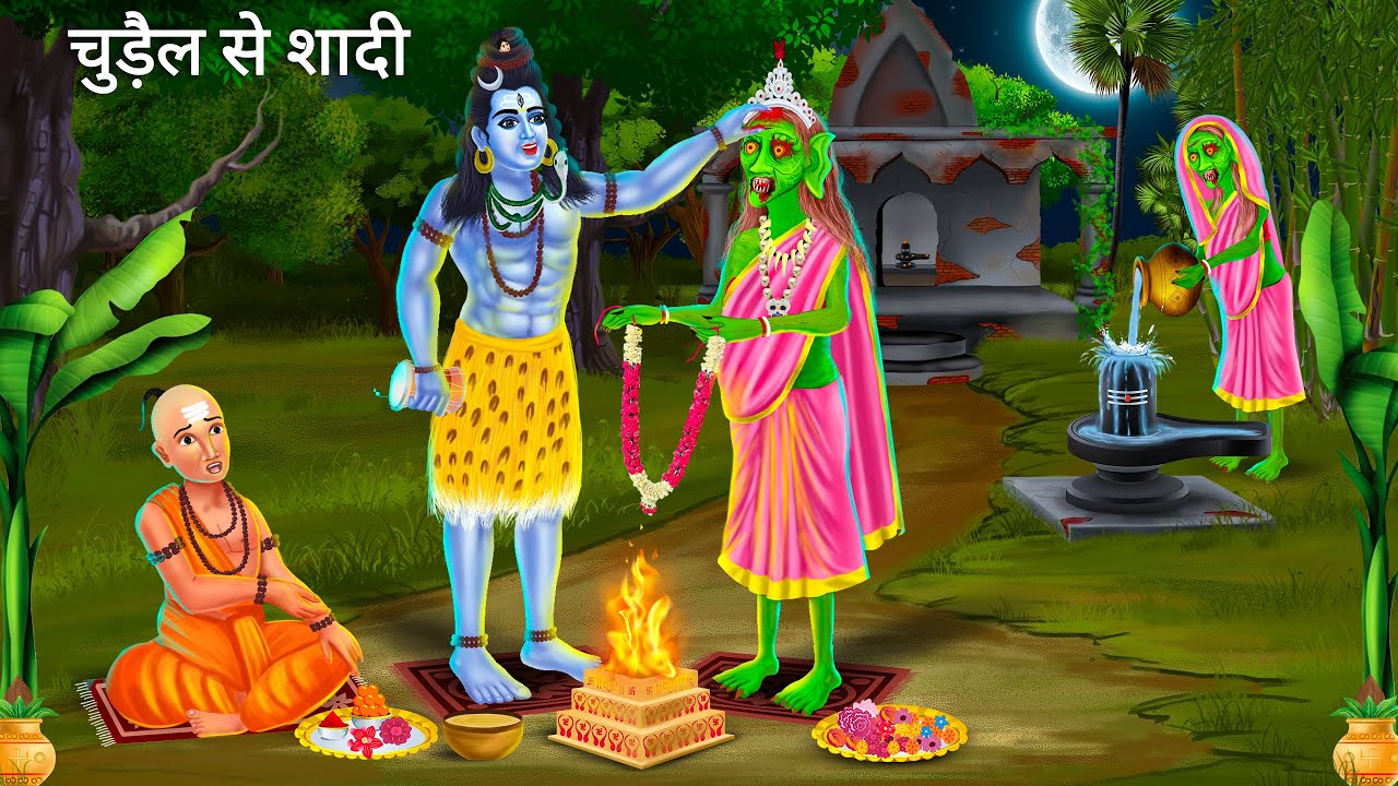 Witchs devotion to Shiva Witchs marriage with Shivji Bhakti Story  Moral Stories Hindi Kahaniya