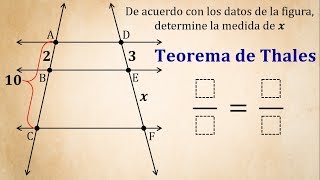 Ejercicio: Halle la medida de X - Teorema de Thales