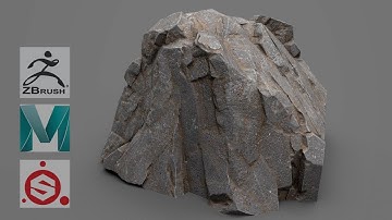 How to make rocks with Zbrush, Maya, and Substance Painter