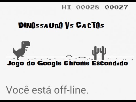 Jogo do Chrome Escondido - Dinossauro vs Cactos 