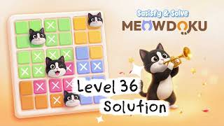 Meowdoku – Level 36 Solution Walkthrough