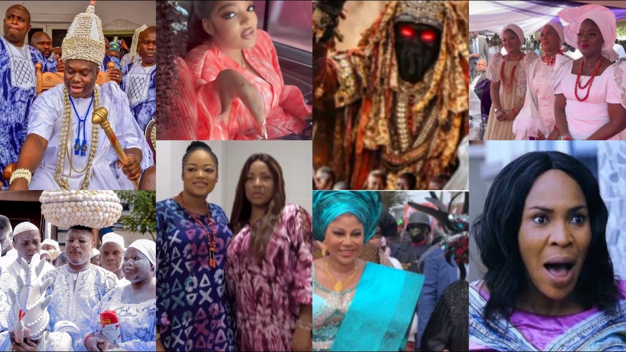 Egúñgun deity with firé i. His eyes striké live in the palace As Oonirisha wivés run for their dear