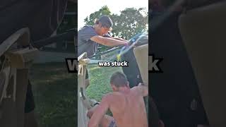 He flipped the golf cart…