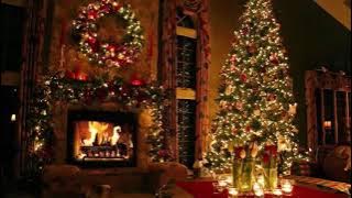 2 Hours Classic Christmas Music with a Fireplace and Beautiful Background (2021)