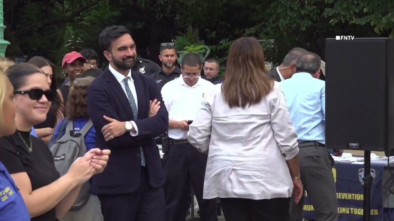 Zohran Mamdani and AG Tish James Attend National Night Out at 78th Precinct