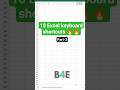 10 important daily use Excel Shortcuts! Part - 3 💥😮💨 #born4excel #tricks