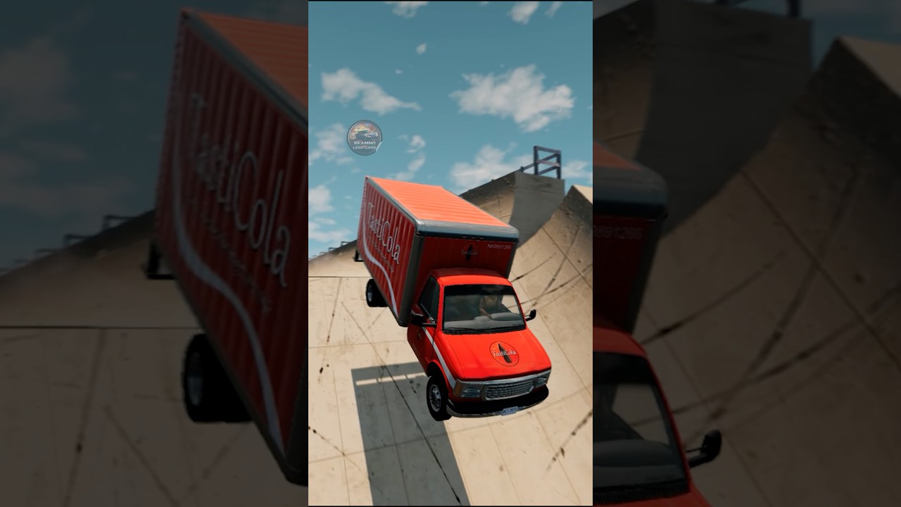 fire truck vs Mega Ramp  