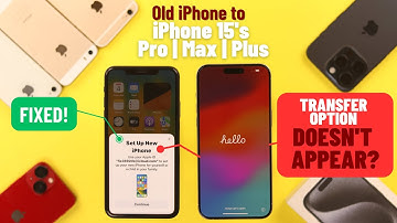 Fix- Old iPhone to iPhone 15 Transfer Option Doesn