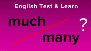 ENGLISH GRAMMAR TEST | MUCH or MANY | ENGLISH QUIZ.