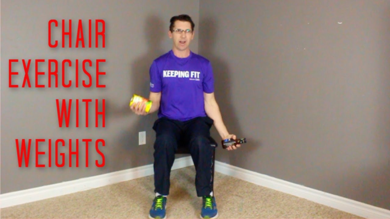 Easy chair exercise with weights youtube