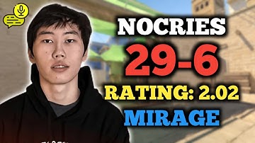 NOCRIES (29-6) RT: 2.02 | NA FACEIT (MIRAGE) +VOICE | CS2 POV