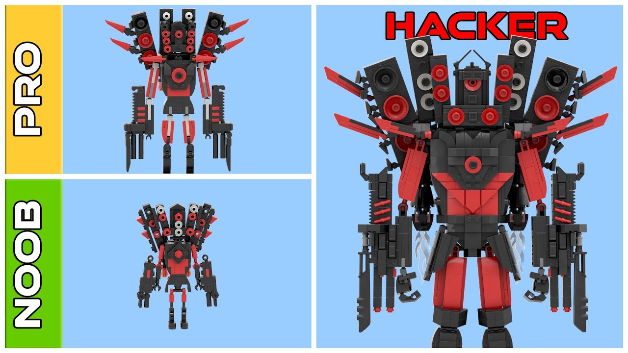 LEGO New Upgraded Titan Speakerman Multiverse 035: Noob, Pro
