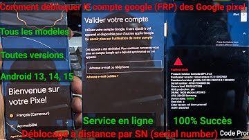 Android 15. Google pixel - Supprimer le Compte Google FRP par SN / tous les modèles – Sans PC - 2025