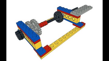Lego 4-speed sequential gearbox with progressive gear steps
