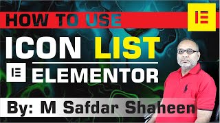 How to use Icon List widget in wordpress web site using Elementor Page Builder