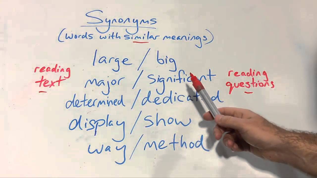 Reading Comprehension strategy - Using synonyms - YouTube