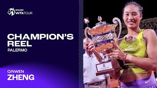 Palermo champion Zheng Qinwen's FIRST WTA title run! 🏆