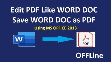 How to edit pdf doc using office word 2013 and above in offline [2021]
