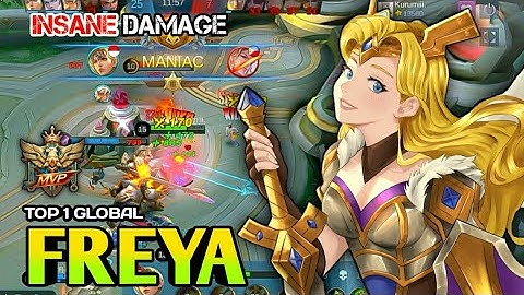 FREYA TOP 1 GLOBAL GAMEPLAY | Freya best build and emblem 2020 - mobile legends