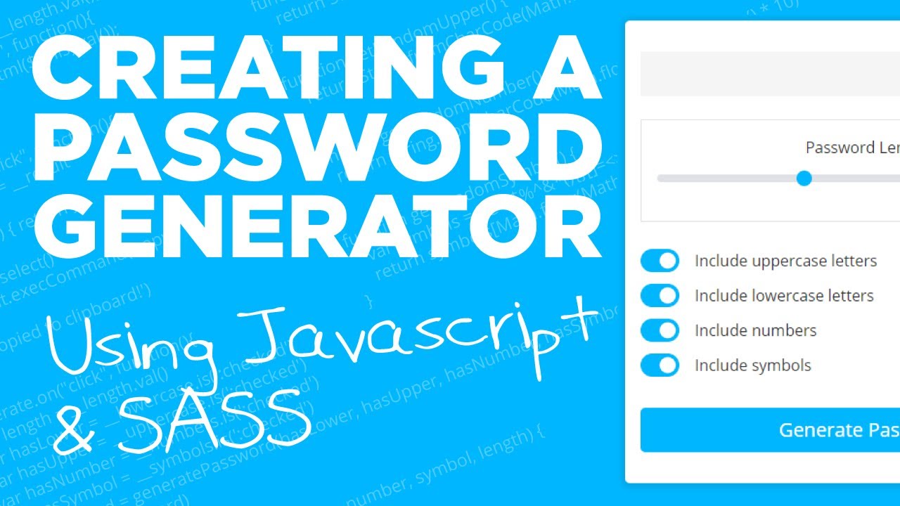 Create Your Own Password Generator Using Javascript - #66