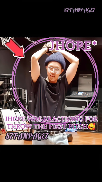 JHOPE was practicing for throw first pitch😲😎 #bts #jhope #jin #v #rm #jungkook #shorts #shortsfeed