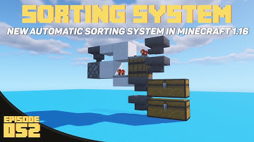 NEW! Automatic Sorting System Minecraft Tutorial For Minecraft 1.16x (How to Make) - Episode 052