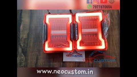 Thar Aftermarket Red Glass Tail light |  Scanning Function | Mahindra| Matrix indicator @Neo Custom
