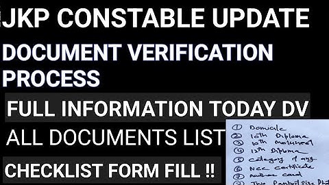 jkp constable update today | jkp constable document verification today | jkp constable update