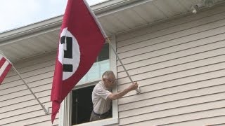 Man flying Nazi flag to protest Obama