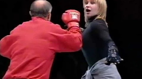 Cynthia Rothrock & Bill 'Superfoot' Wallace at COMBAT '95