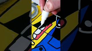 Drawing a minion in 4 different art styles✏️🍌