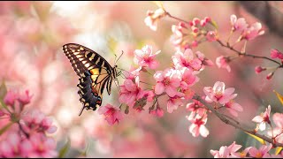 RELAXATION JOURNEY 4K - Butterfly & Bee | Melodic Journey for Stress Alleviation, Healing🌿🌷