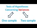 Statistical analysis : Test Hypotheses of variances chapter 10 part 2